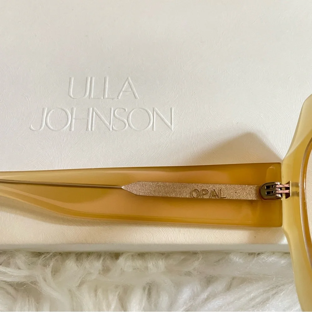 Ulla Johnson Opal Butterfly Sunglasses Yellow Ochre Acetate Women’s OS NWT